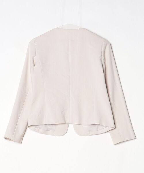 「NATURAL BEAUTY BASIC」 ノーカラージャケット SMALL ホワイト レディース_画像2