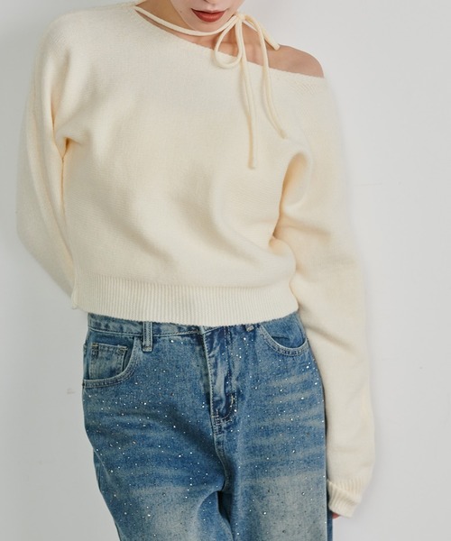 「solleim」 長袖ニット M ブラック レディース_画像3