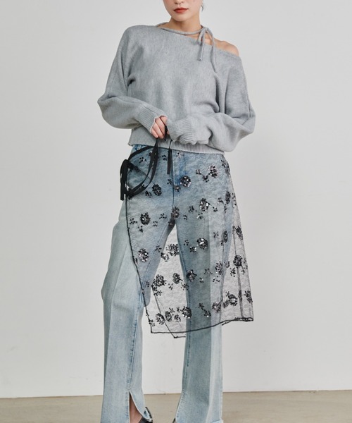 「solleim」 長袖ニット M ブラック レディース_画像5