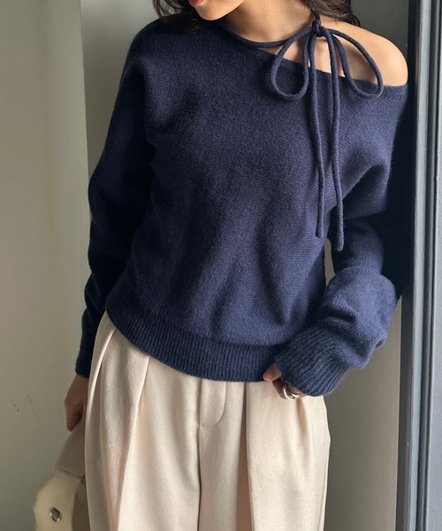 「solleim」 長袖ニット M ブラック レディース_画像9