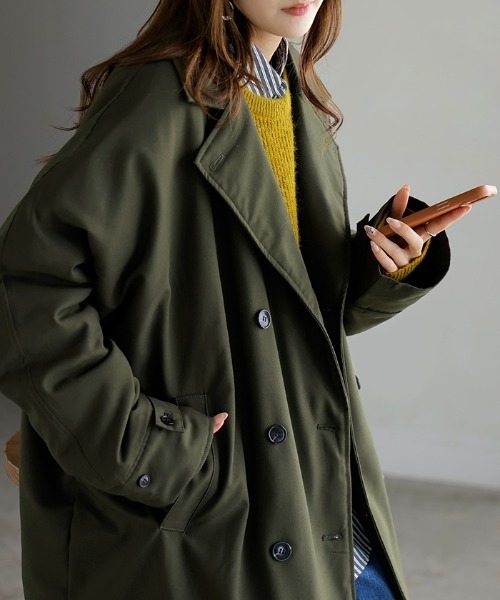 HUG.U（ハグユー） トレンチコート コート 「ドルマンの上に着られる