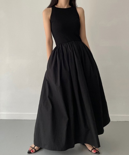 「COCOMOMO」 ドッキングワンピース L ブラック レディース_画像4