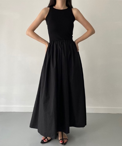 「COCOMOMO」 ドッキングワンピース L ブラック レディース_画像6