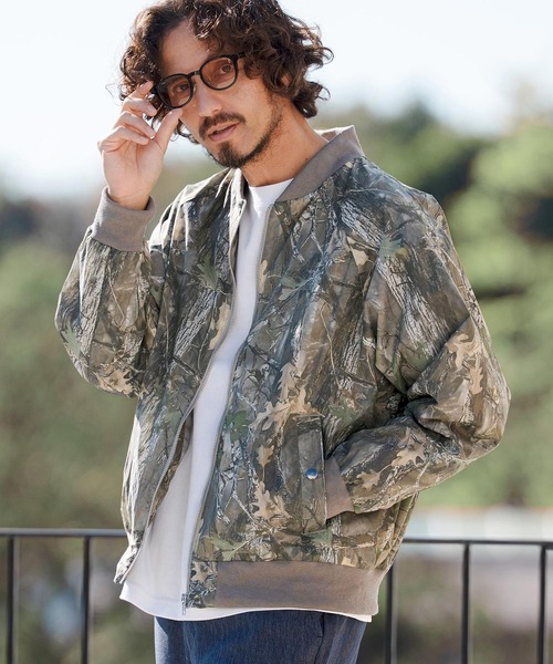 CAMBIO（カンビオ） ナイロンジャケット mj11315- カモフラージュ総柄