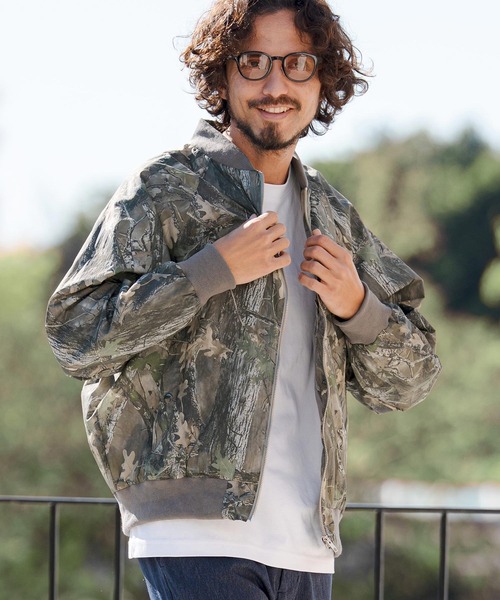 CAMBIO（カンビオ） ナイロンジャケット mj11315- カモフラージュ総柄