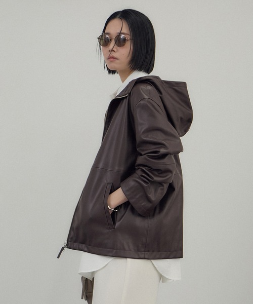 【美品】EPOCA ブルゾン　パーカー　フーデットコート　シアー素材　黒 Discoat（ディスコート） ブルゾン アウター 「新色追加!/WEB限定