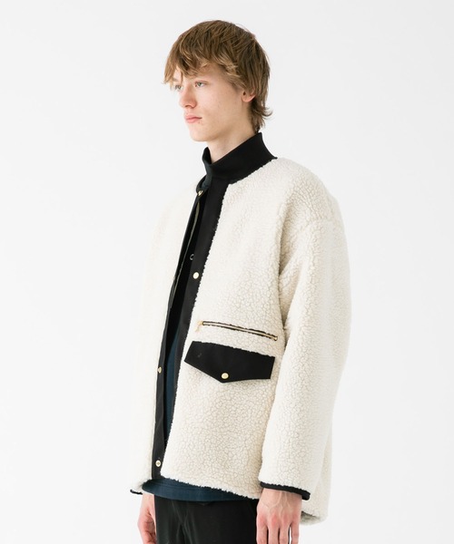 CULLNI（クルニ） ノーカラーコート 1 ホワイト メンズ : ZOZOTOWN