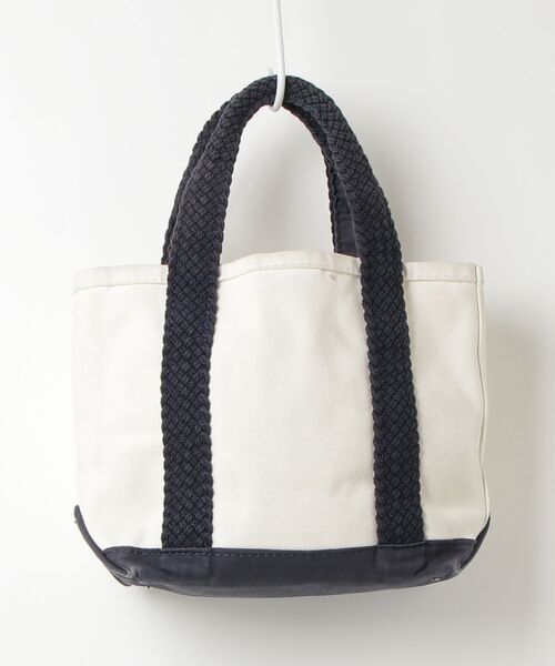 LL Bean トートバッグ ホワイト ネイビー L.L.Bean（エルエルビーン）Boat&Tote Bag Open Top