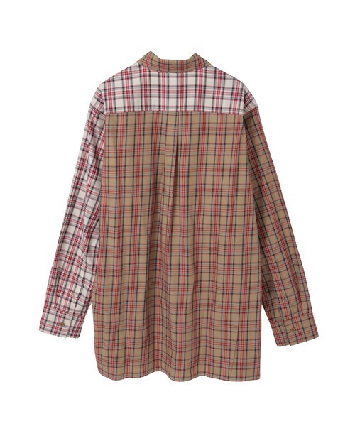 Karl Helmut シャツ くまアップリケ付きオリジナルタータンチェック