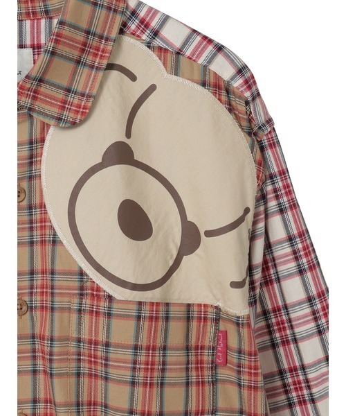 カールヘルム チェック くまさん シャツ Karl Helmut シャツ くまアップリケ付きオリジナルタータンチェック