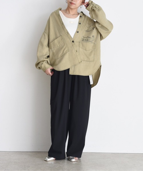 Eimee Law（エイミーロウ） ブラウス シャツ バイオ加工テキスト