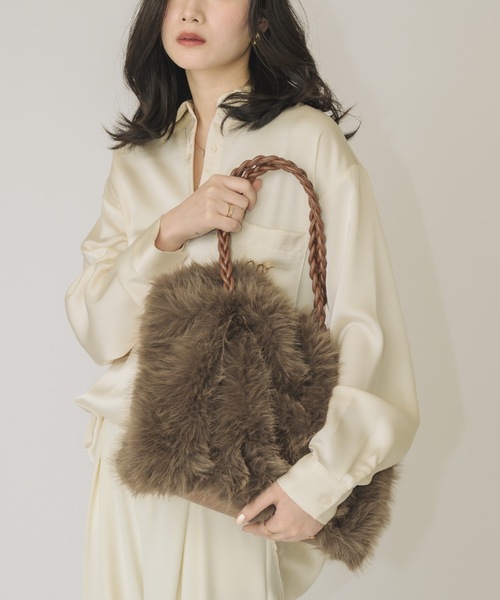 NEUNA（ヌナ） トートバッグ BIGファーバッグ レディース : ZOZOTOWN