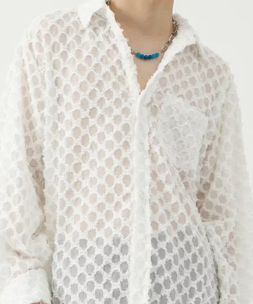 「aimoha」 長袖シャツ X-LARGE ホワイト メンズ_画像3