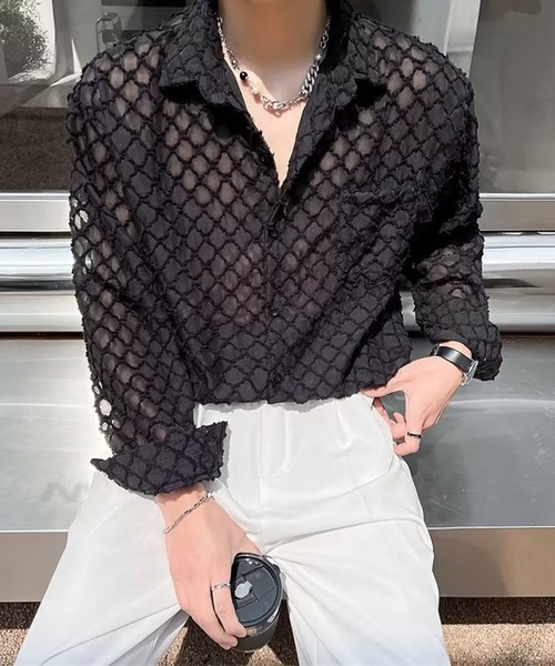 「aimoha」 長袖シャツ X-LARGE ホワイト メンズ_画像8