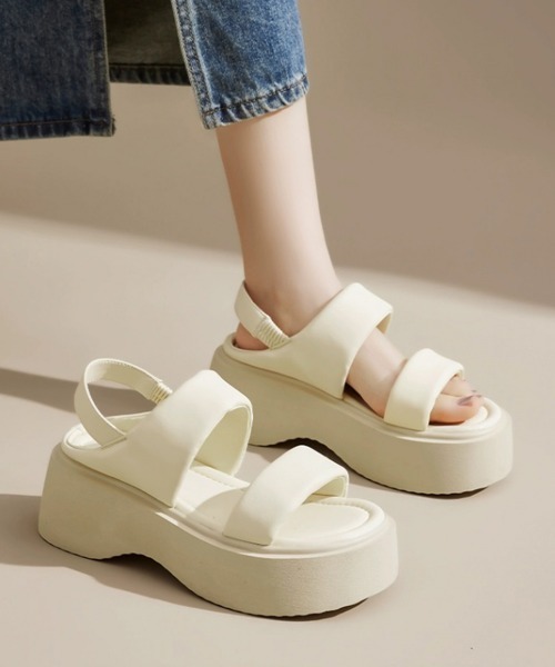 「Miniministore」 「FASHION」フラットサンダル 24.5cm アイボリー レディース_画像4