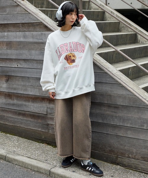 「Labrador Retriever」 スウェットカットソー M 杢グレー メンズ_画像7