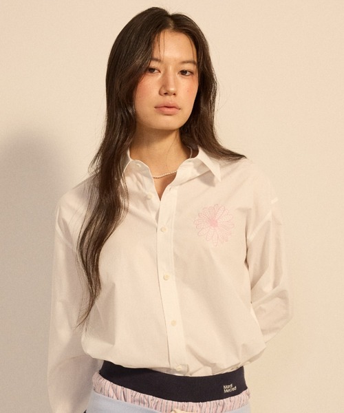 Mardi Mercredi（マルディメクルディ） ブラウス シャツ COTTON POPLIN 