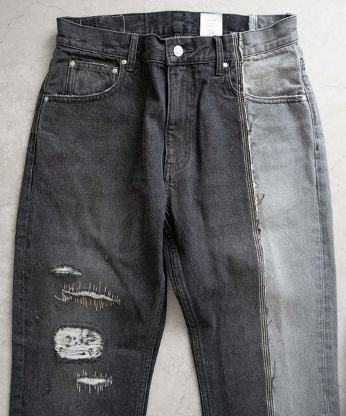 Iroquois（イロコイ） ジーンズ ASYMMETRICAL STRAIGHT PANTS メンズ 