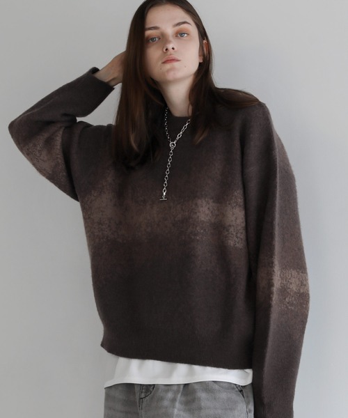 「SOCCE」 長袖ニット X-LARGE チャコール メンズ_画像3