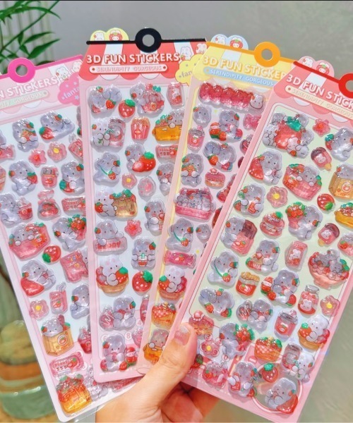 LACーVERT ステッカー ぷっくりいちごうさぎシール : ZOZOTOWN Yahoo