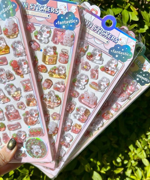 LACーVERT ステッカー ぷっくりいちごうさぎシール : ZOZOTOWN Yahoo