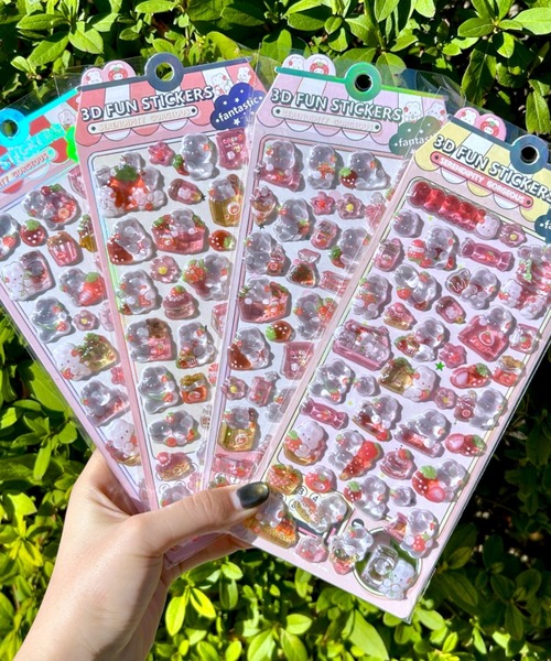 LACーVERT ステッカー ぷっくりいちごうさぎシール : ZOZOTOWN Yahoo