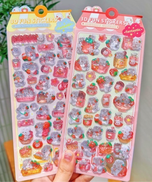 LACーVERT ステッカー ぷっくりいちごうさぎシール : ZOZOTOWN Yahoo
