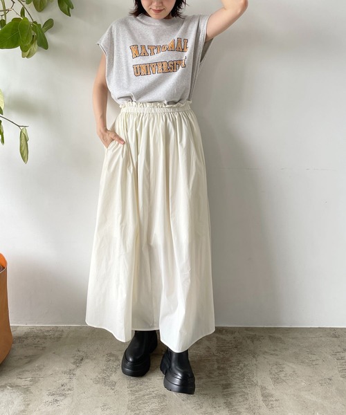 「LOWRYS FARM」 フレアスカート FREE イエロー レディース_画像5