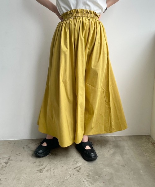 「LOWRYS FARM」 フレアスカート FREE イエロー レディース_画像9