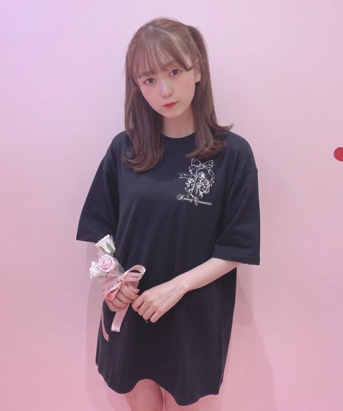 「Honey Cinnamon」 半袖Tシャツ FREE ピンク レディース_画像2