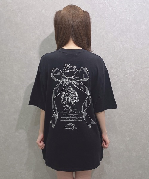 「Honey Cinnamon」 半袖Tシャツ FREE ピンク レディース_画像4