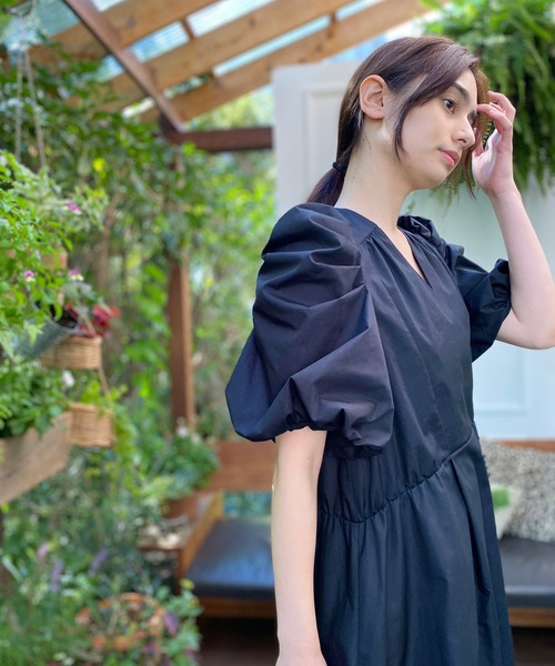 AVIE（アビィ） 半袖ワンピース 38 ブラック レディース : ZOZOTOWN