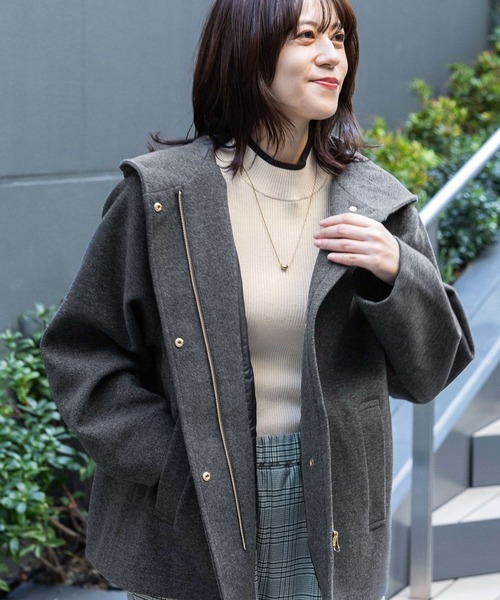 「GLOBAL WORK Smile Seed Store」 ノーカラーコート MEDIUM ベージュ レディース_画像5