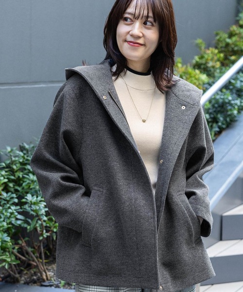 「GLOBAL WORK Smile Seed Store」 ノーカラーコート MEDIUM ベージュ レディース_画像6