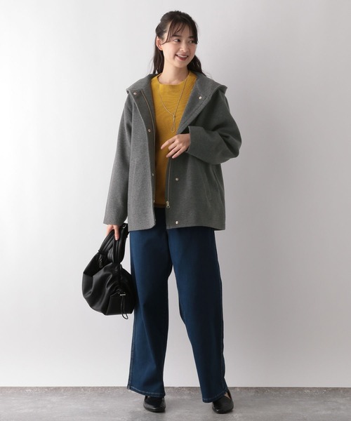 「GLOBAL WORK Smile Seed Store」 ノーカラーコート MEDIUM ベージュ レディース_画像8
