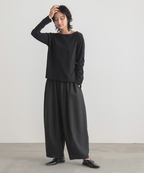 「for/c」 イージーパンツ L チャコールグレー レディース_画像6