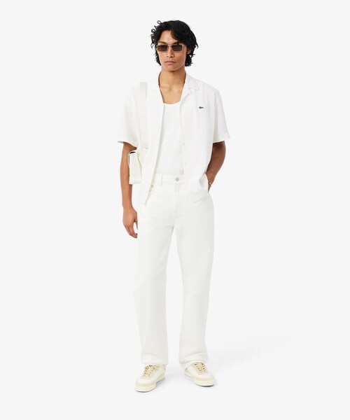 LACOSTE（ラコステ） シャツ 半袖 鹿の子地オープンカラーシャツ