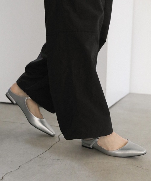 「select MOCA」 フラットサンダル MEDIUM シルバー レディース_画像2