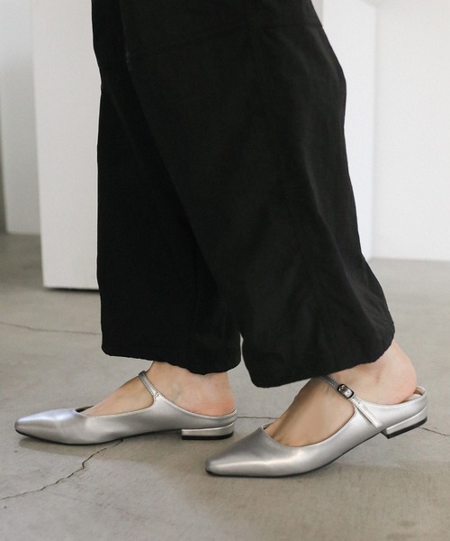 「select MOCA」 フラットサンダル MEDIUM シルバー レディース_画像6