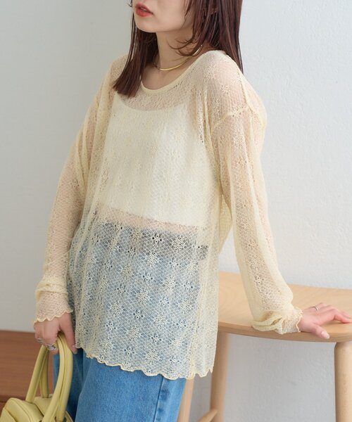 CIAOPANIC TYPY（チャオパニックティピー） tシャツ レースクルー