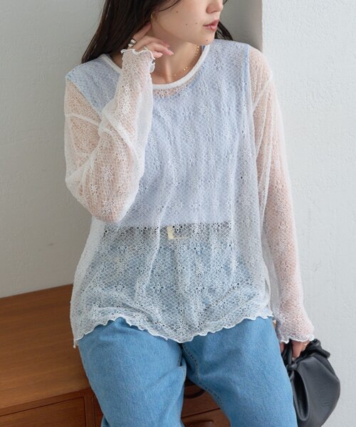 CIAOPANIC TYPY（チャオパニックティピー） tシャツ レースクルー