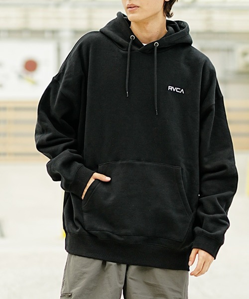 「RVCA」 プルオーバーパーカー M ブラック メンズ_画像4