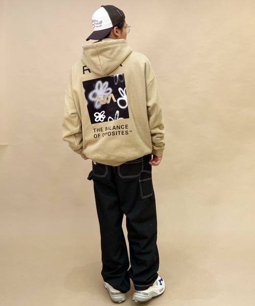 「RVCA」 プルオーバーパーカー M ブラック メンズ_画像10