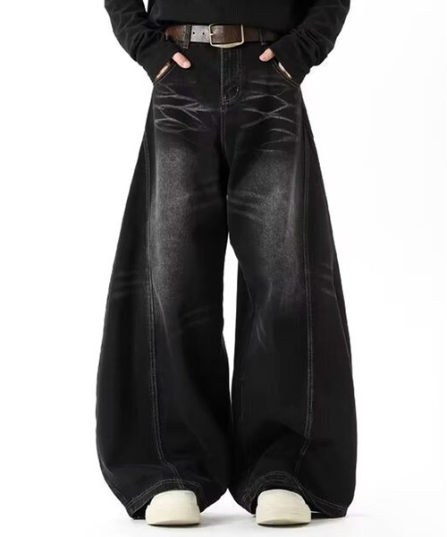 「JOHNNY WOLF」 デニムパンツ L ブラック メンズ_画像2