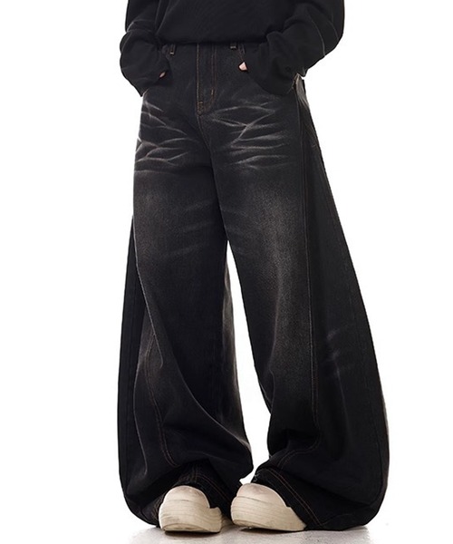 「JOHNNY WOLF」 デニムパンツ L ブラック メンズ_画像4