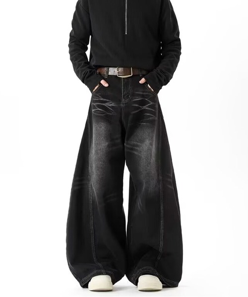 「JOHNNY WOLF」 デニムパンツ L ブラック メンズ_画像5