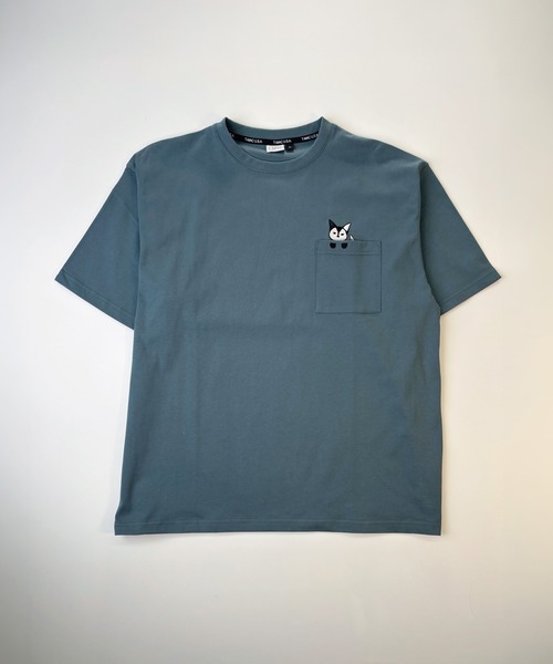 T-MAC OUTING tシャツ 接触冷感 冷感天竺 キツネのぞき刺繍 半袖T