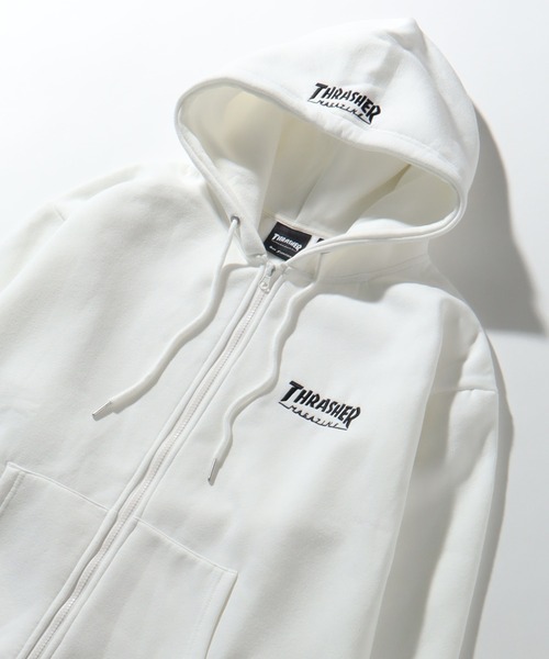 「THRASHER」 ジップアップパーカー L ブラック メンズ_画像4