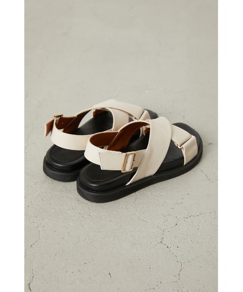 「crie conforto」 フラットサンダル LARGE ブラック レディース_画像3