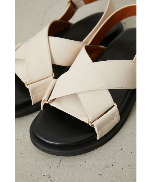 「crie conforto」 フラットサンダル LARGE ブラック レディース_画像5